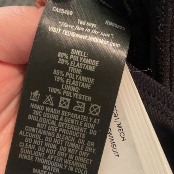 Ted Baker Swimsuit Mesh Panel  DD32 Sz 10 - Picture 7 of 8